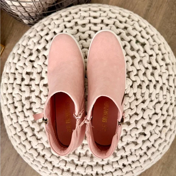 Dream Pairs Pink Wedge Sneakers - Picture 3 of 4